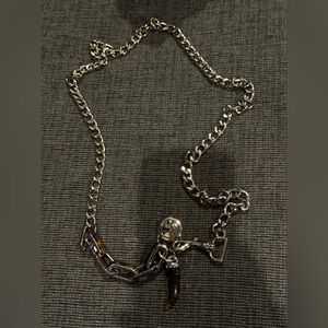 Michael Kors charm belt silver-toned